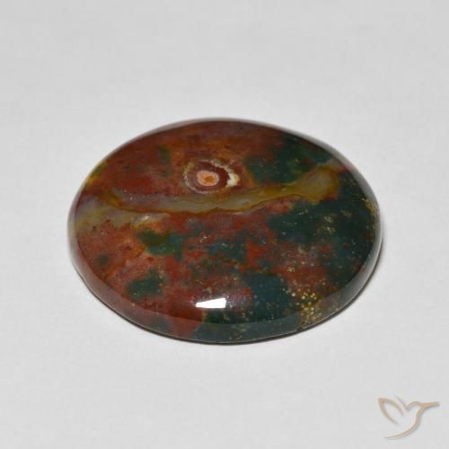 Pietra del sangue Multicolore naturale da 27.51 ct, Rotondo, Opaco