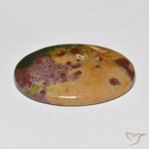 Pietra del sangue Multicolore naturale da 40.37 ct, Taglio ovale, Opaco