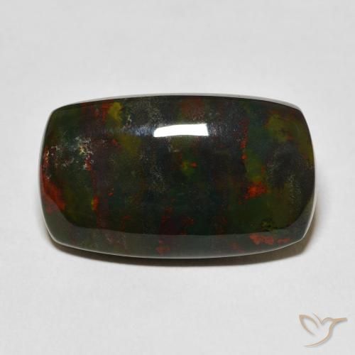 Pietra del sangue Verde e Rosso naturale da 15.98 ct, Taglio a cuscino, Opaco