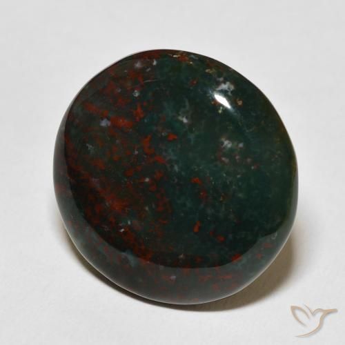 Pietra del sangue Verde e Rosso naturale da 22.52 ct, Rotondo, Opaco