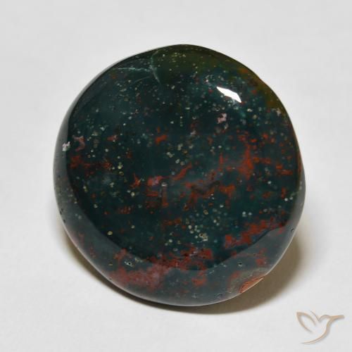 Pietra del sangue Verde e Rosso naturale da 29.09 ct, Rotondo, Opaco