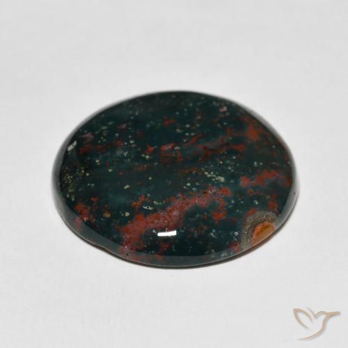 Pietra del sangue Verde e Rosso naturale da 29.09 ct, Rotondo, Opaco