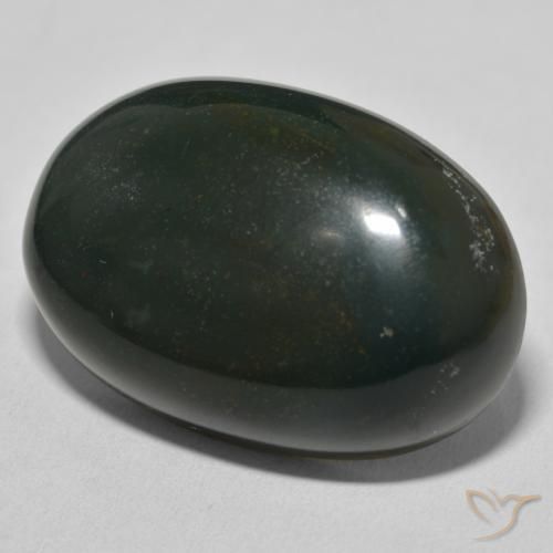 Pietra del sangue Verde scuro naturale da 55.24 ct, Ovale, Opaco