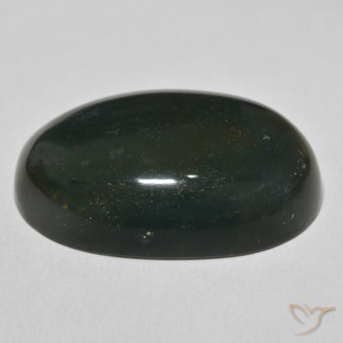 Pietra del sangue Verde scuro naturale da 55.24 ct, Ovale, Opaco