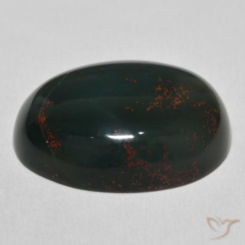Pietra del sangue Verde e Rosso naturale da 24.03 ct, Ovale, Opaco