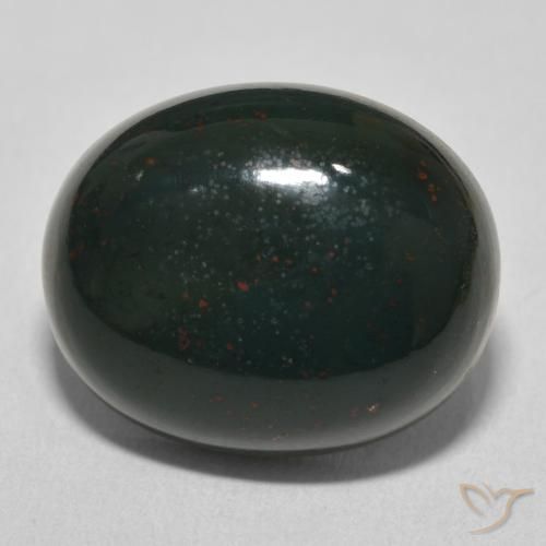 Pietra del sangue Verde bluastro naturale da 15.68 ct, Ovale, Opaco