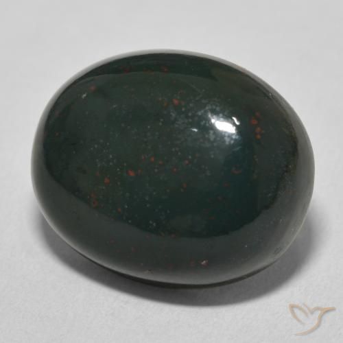 Pietra del sangue Verde bluastro naturale da 15.68 ct, Ovale, Opaco