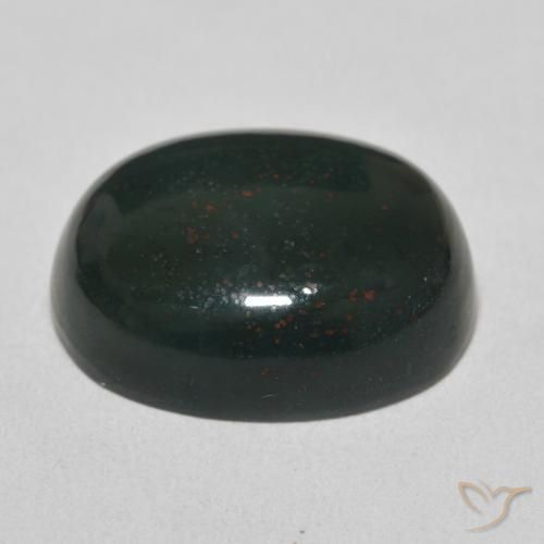 Pietra del sangue Verde bluastro naturale da 15.68 ct, Ovale, Opaco