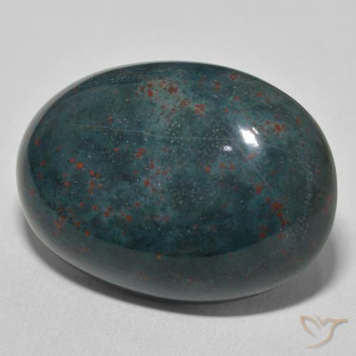 Pietra del sangue Verde multicolore naturale da 30.84 ct, Ovale, Opaco