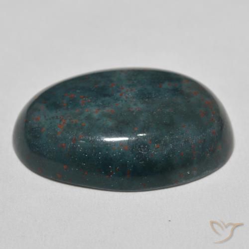 Pietra del sangue Verde multicolore naturale da 30.84 ct, Ovale, Opaco
