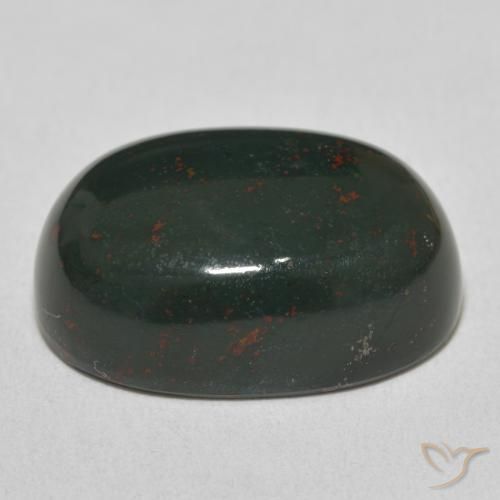 Pietra del sangue Verde scuro naturale da 21.39 ct, Ovale, Opaco