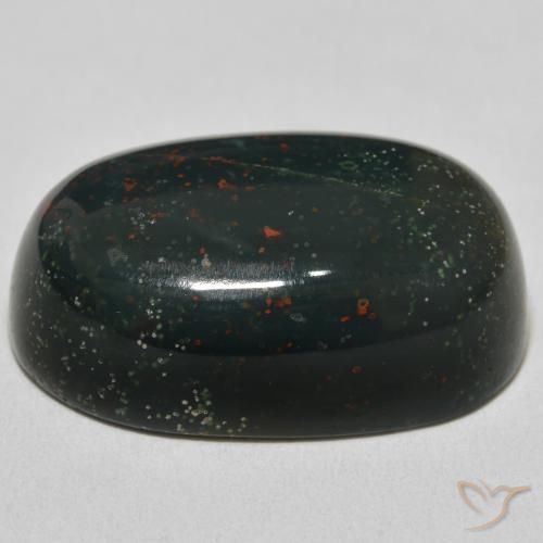 Pietra del sangue Verde foresta naturale da 39.29 ct, Ovale, Opaco