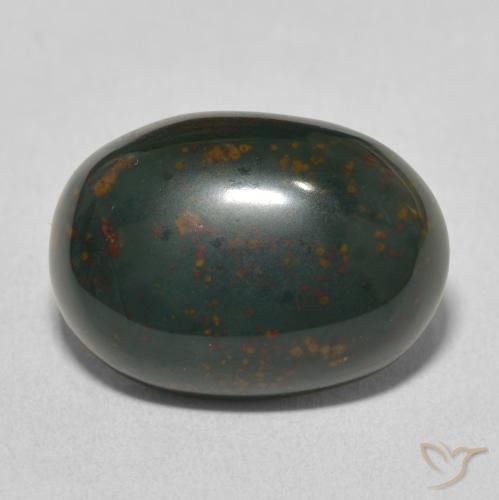 10.28ct Naturale Verde scuro Pietra del sangue, Ovale, Opaco