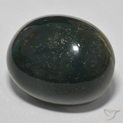 Pietra del sangue Verde foresta naturale da 32.86 ct, Ovale, Opaco