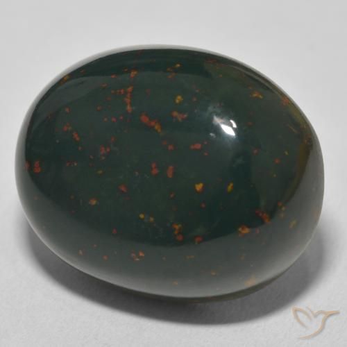 Pietra del sangue Verde multicolore naturale da 31.63 ct, Ovale, Opaco