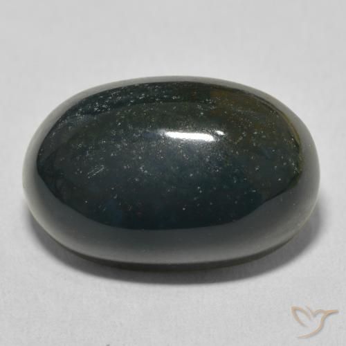 15.71ct Naturale Verde foresta Pietra del sangue, Ovale, Opaco