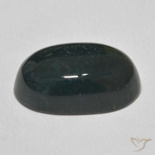 Pietra del sangue Verde foresta naturale da 15.71 ct, Ovale, Opaco