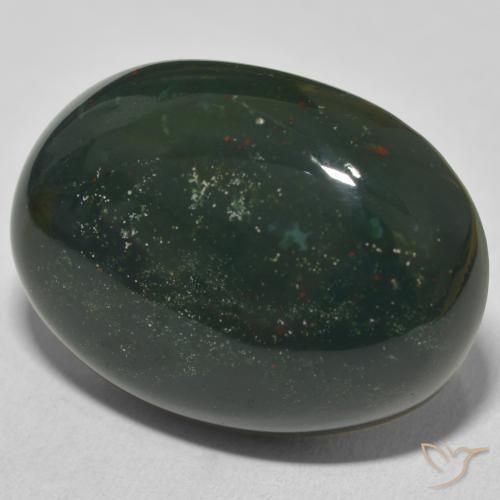 Pietra del sangue Verde multicolore naturale da 30.57 ct, Ovale, Opaco