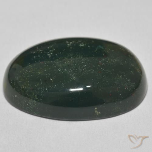 Pietra del sangue Verde multicolore naturale da 30.57 ct, Ovale, Opaco