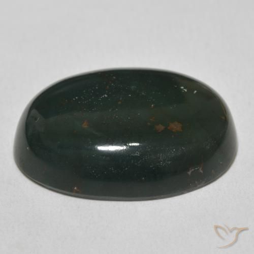 Pietra del sangue Verde scuro naturale da 23.59 ct, Ovale, Opaco