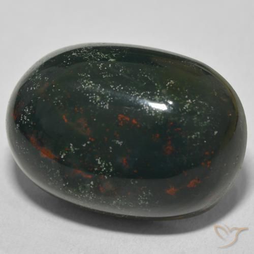 Pietra del sangue Verde multicolore naturale da 30.81 ct, Ovale, Opaco