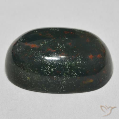 Pietra del sangue Verde multicolore naturale da 30.81 ct, Ovale, Opaco
