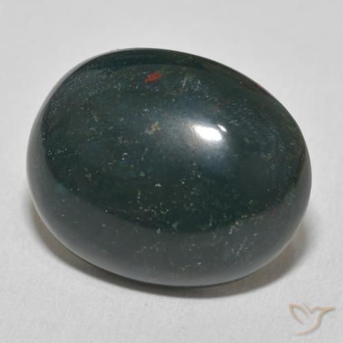 Pietra del sangue Verde multicolore naturale da 15.20 ct, Ovale, Opaco