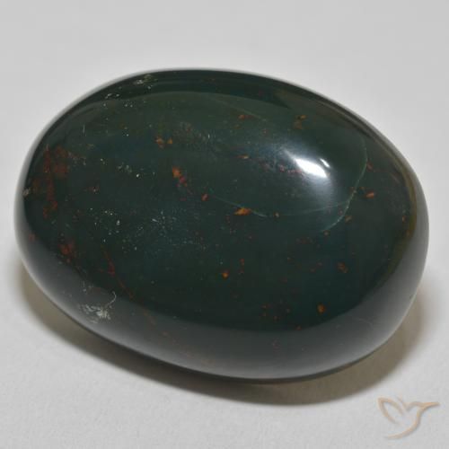 Pietra del sangue Verde scuro naturale da 102.70 ct, Ovale, Opaco