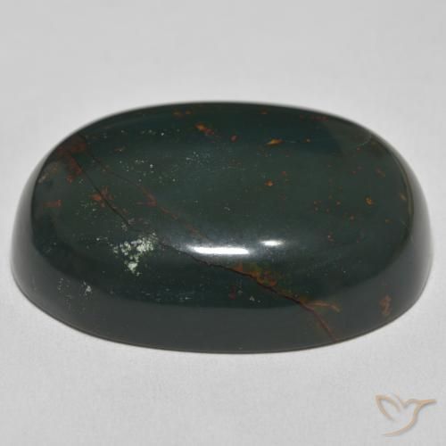 Pietra del sangue Verde scuro naturale da 102.70 ct, Ovale, Opaco