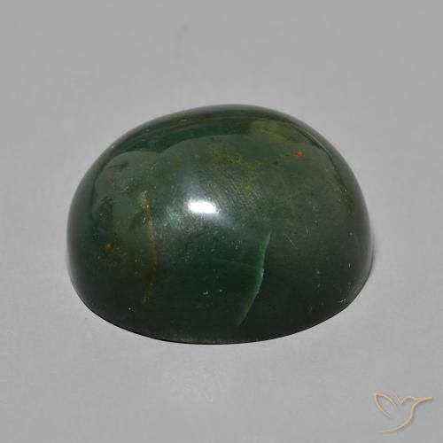 Pietra del sangue Verde terroso naturale da 40.68 ct, Ovale, Opaco