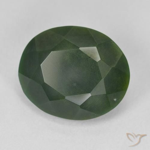 Pietra del sangue Verde medio naturale da 7.96 ct, Ovale, Opaco