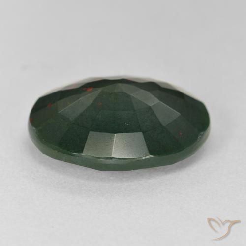 Pietra del sangue Verde multicolore naturale da 10.38 ct, Ovale, Opaco