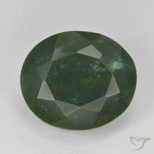 Pietra del sangue Verde caldo naturale da 11.88 ct, Ovale, Opaco