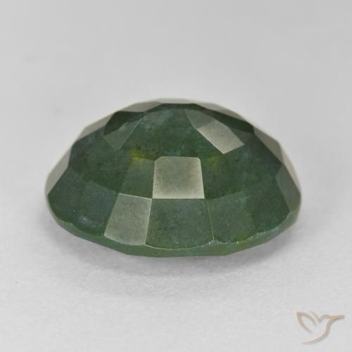 Pietra del sangue Verde caldo naturale da 11.88 ct, Ovale, Opaco