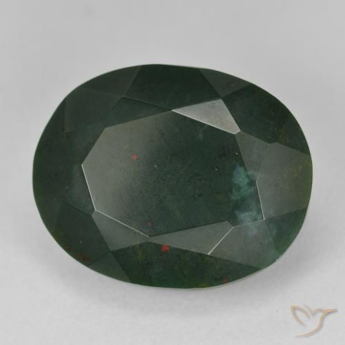 Pietra del sangue Verde multicolore naturale da 21.50 ct, Ovale, Opaco