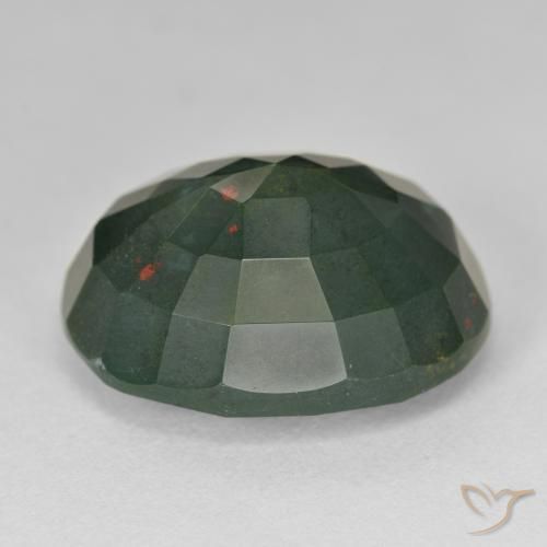 Pietra del sangue Verde multicolore naturale da 21.50 ct, Ovale, Opaco