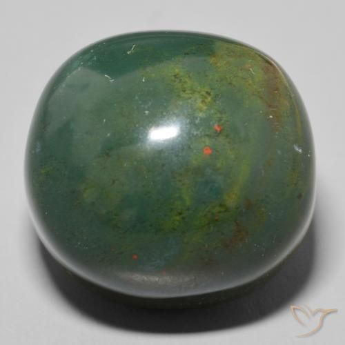 Pietra del sangue Verde con Rosso naturale da 56.88 ct, Ovale, Opaco