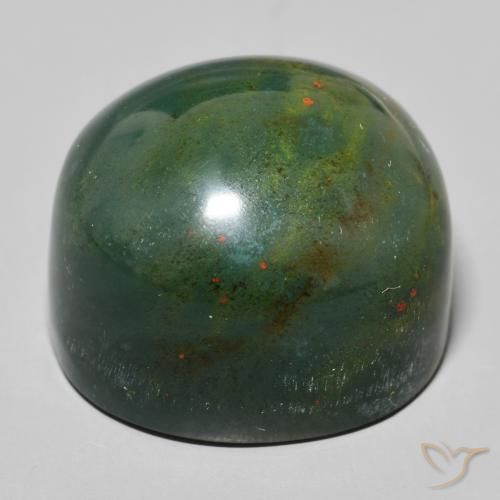 Pietra del sangue Verde con Rosso naturale da 56.88 ct, Ovale, Opaco