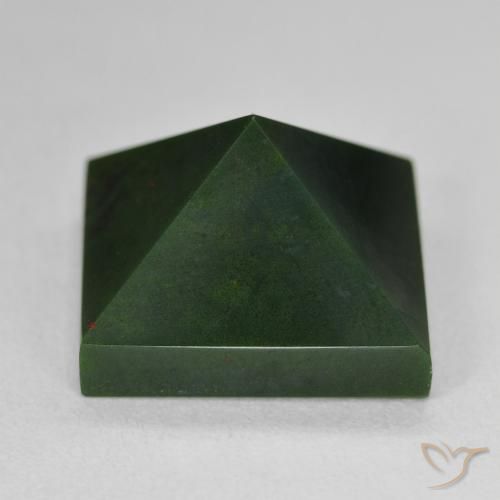 14.38ct Naturale Verde foresta Pietra del sangue, Quadrato, Opaco