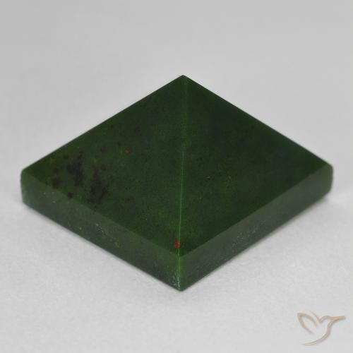 Pietra del sangue Verde foresta naturale da 14.38 ct, Quadrato, Opaco