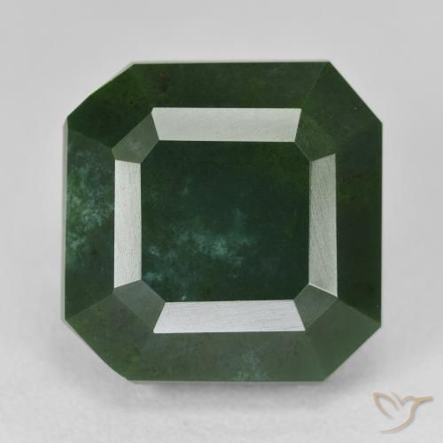 18.72ct Naturale Verde scuro Pietra del sangue, Taglio smeraldo, Opaco
