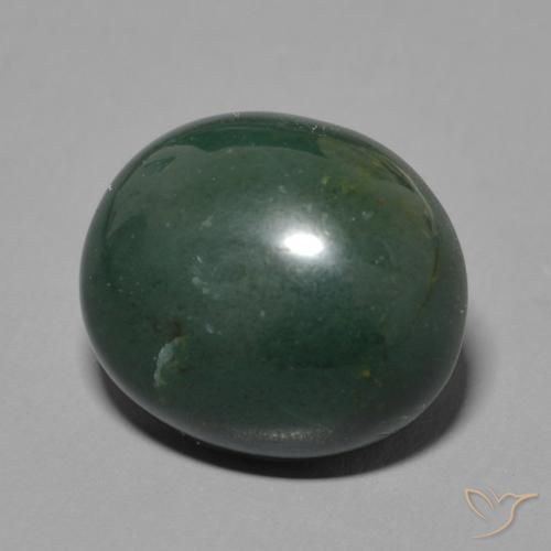 Pietra del sangue Verde scuro naturale da 7.92 ct, Ovale, Opaco