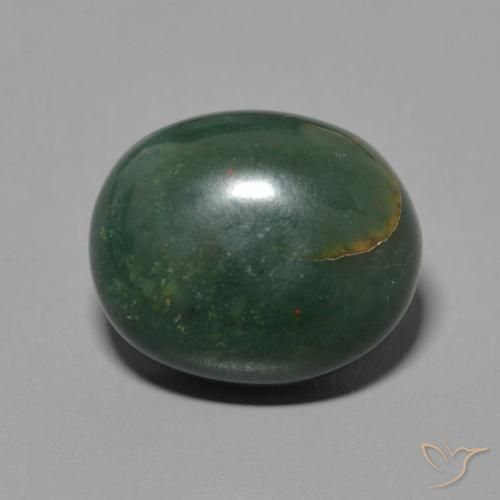 5.96ct Naturale Verde medio Pietra del sangue, Ovale, Opaco