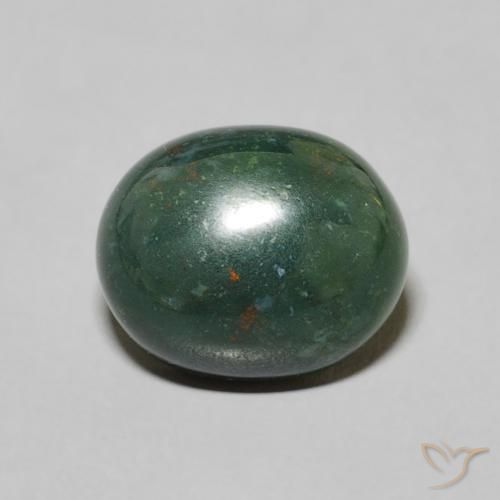 2.45ct Naturale Verde medio Pietra del sangue, Ovale, Opaco