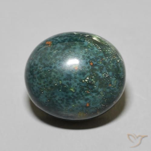 9.08ct Naturale Verde scuro medio Pietra del sangue, Ovale, Opaco