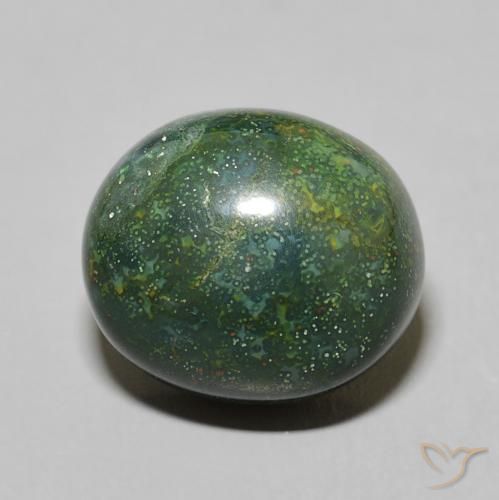 8.18ct Naturale Verde scuro Pietra del sangue, Ovale, Opaco