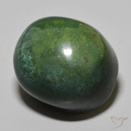 Pietra del sangue Verde medio naturale da 47.84 ct, Ovale, Opaco