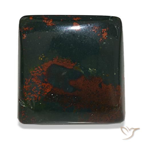Eliotropio naturale verde da 19,71 ct, quadrato, opaco