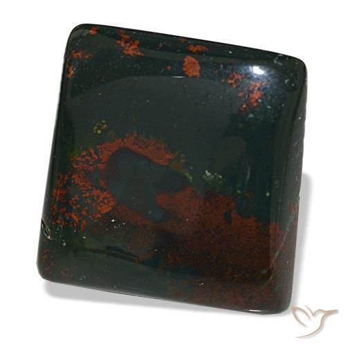 Eliotropio naturale verde da 19,71 ct, quadrato, opaco