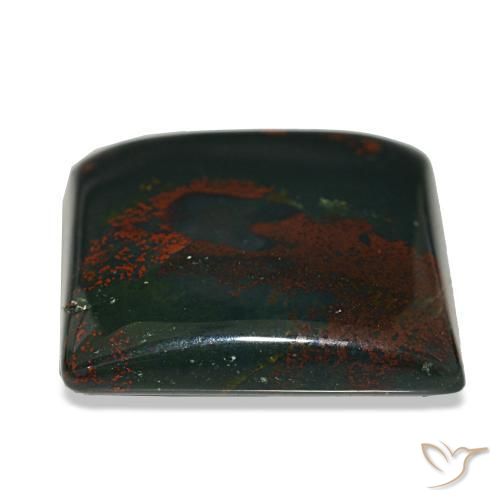 Eliotropio naturale verde da 19,71 ct, quadrato, opaco